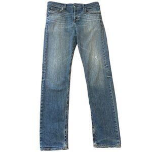 Rag & Bone Sz 14 Lenny Blue Medium Wash High Rise Slim Straight Leg Denim Jeans